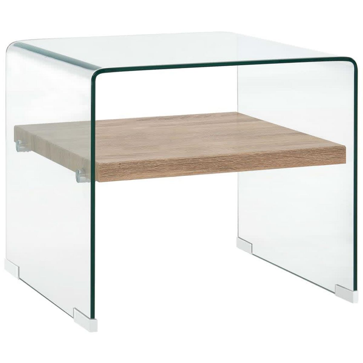 VIDAXL Table basse Clair 50x50x45 cm Verre trempe
