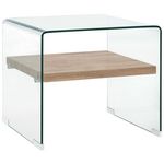 VIDAXL Table basse Clair 50x50x45 cm Verre trempe