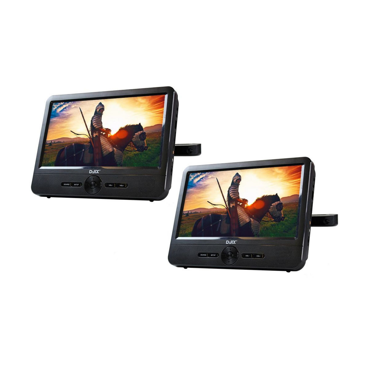 D-JIX Lecteur DVD portable double écran PVS 906-50SM TWIN Slave Master