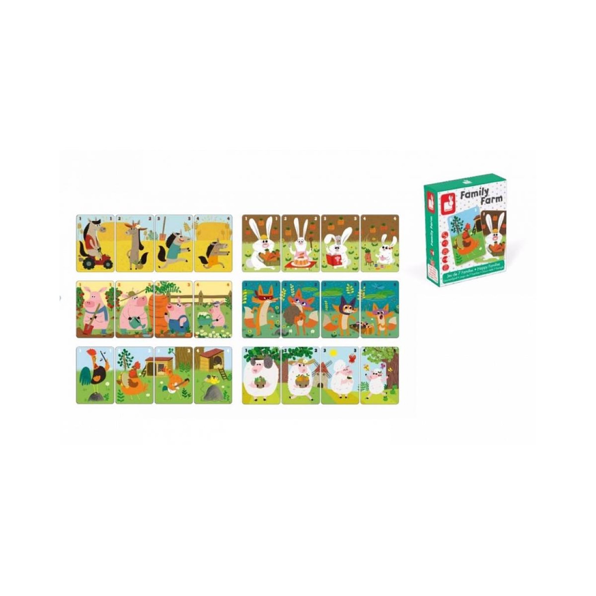 Juratoys-Janod Jeu de 7 familles Family farm