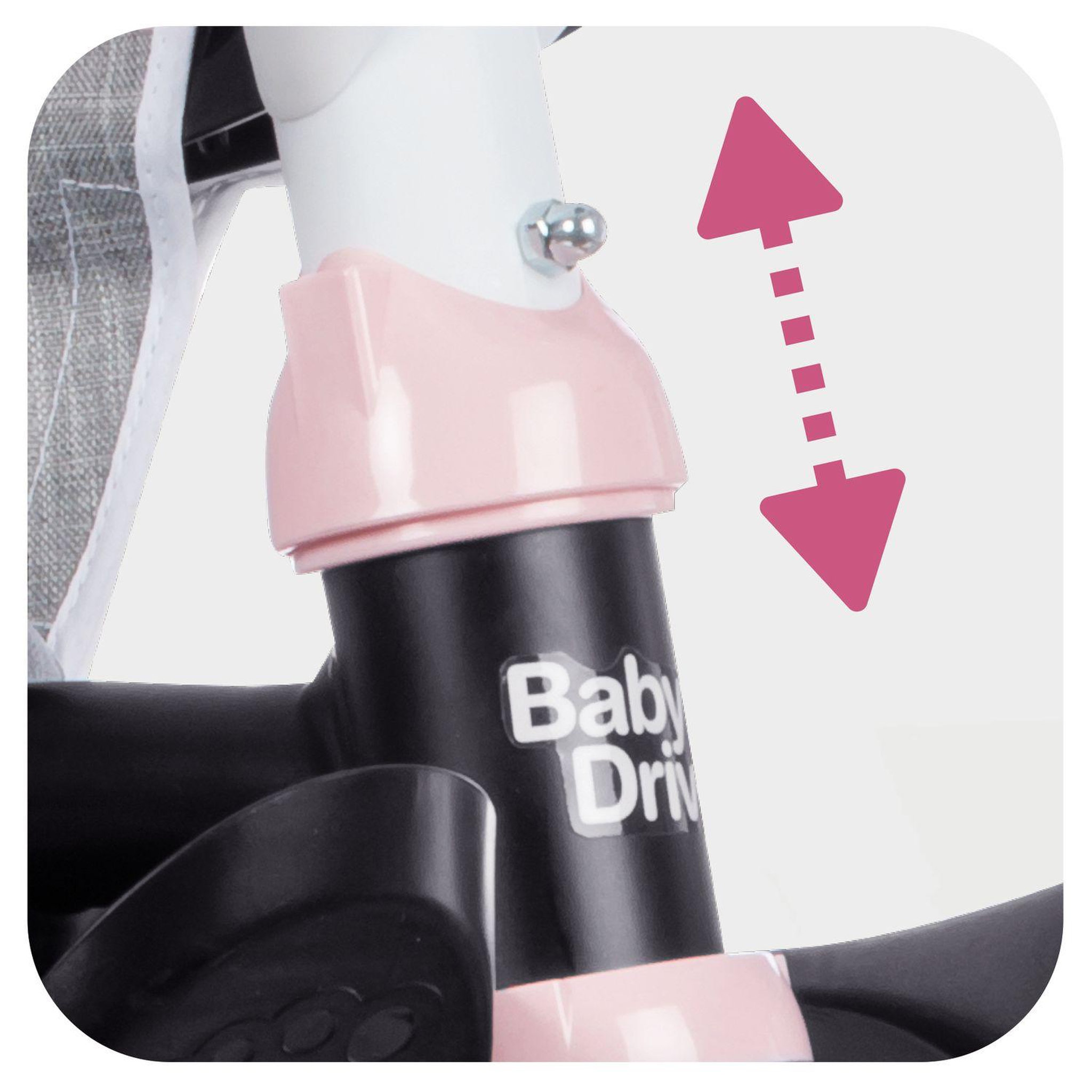 Voir la diapositive 5 : SMOBY Tricycle Baby Driver Plus - Rose