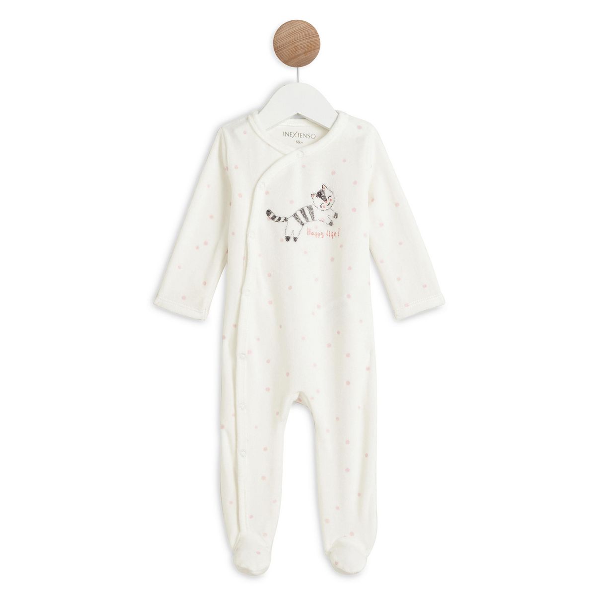 IN EXTENSO Dors bien de naissance velours bébé fille