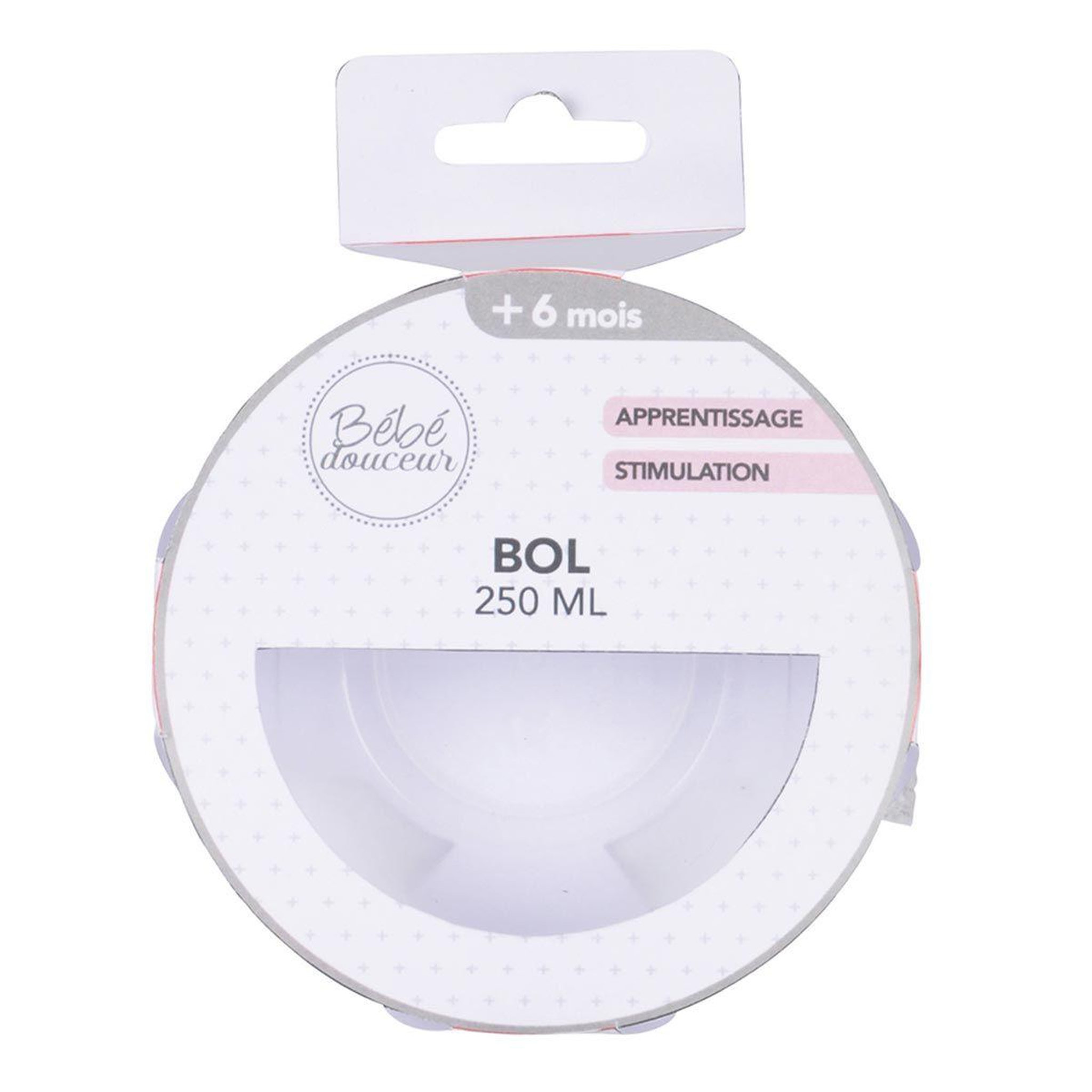 Voir la diapositive 2 : HOMEA Bol en plastique  bébé  11cm blanc