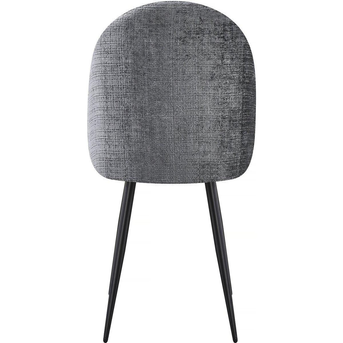 Habitat et Jardin Lot de 2 chaises en tissu  Samuel  - 53 x 51 x 82 cm - Gris