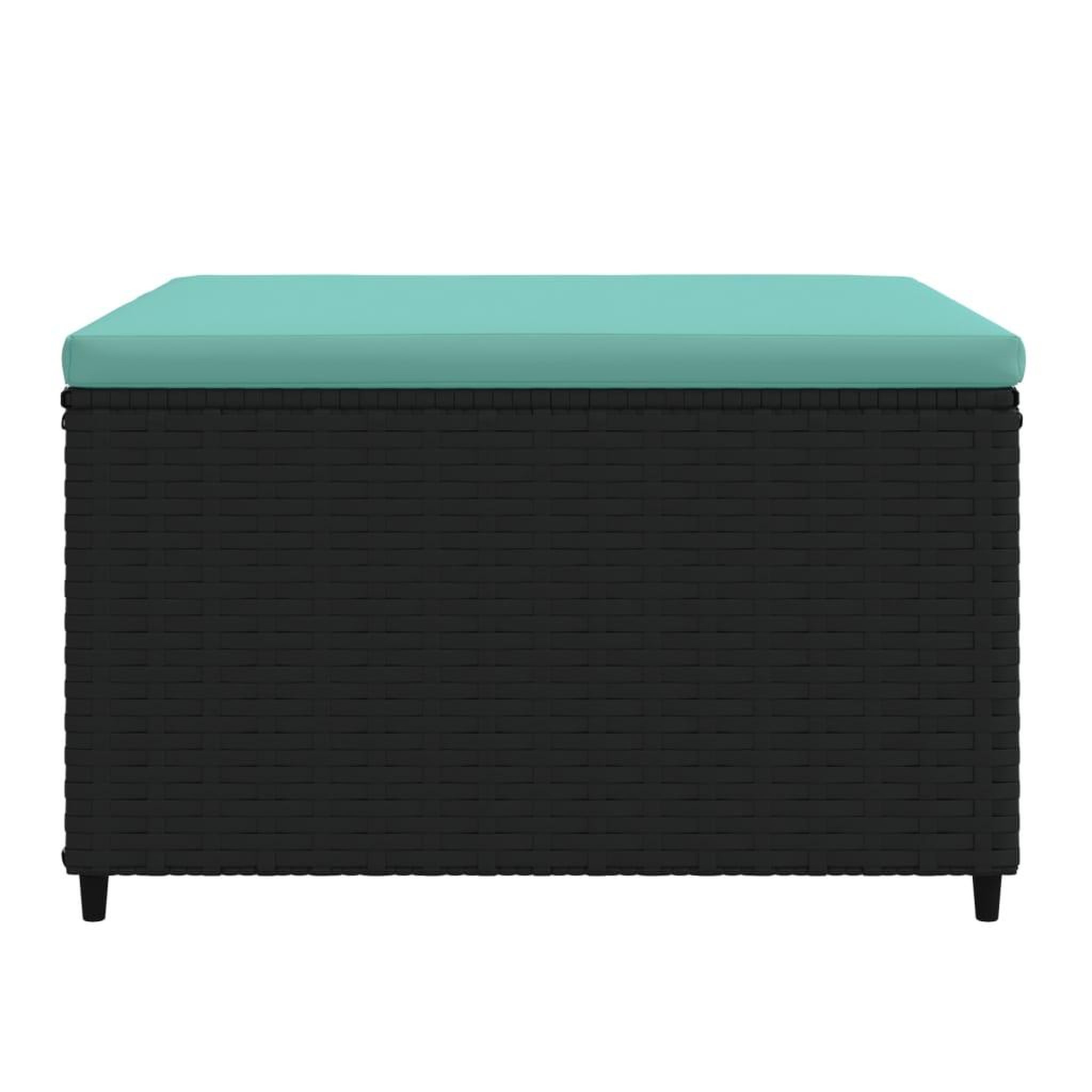Voir la diapositive 4 : VIDAXL Repose-pieds de jardin et coussins lot de 2 noir resine tressee