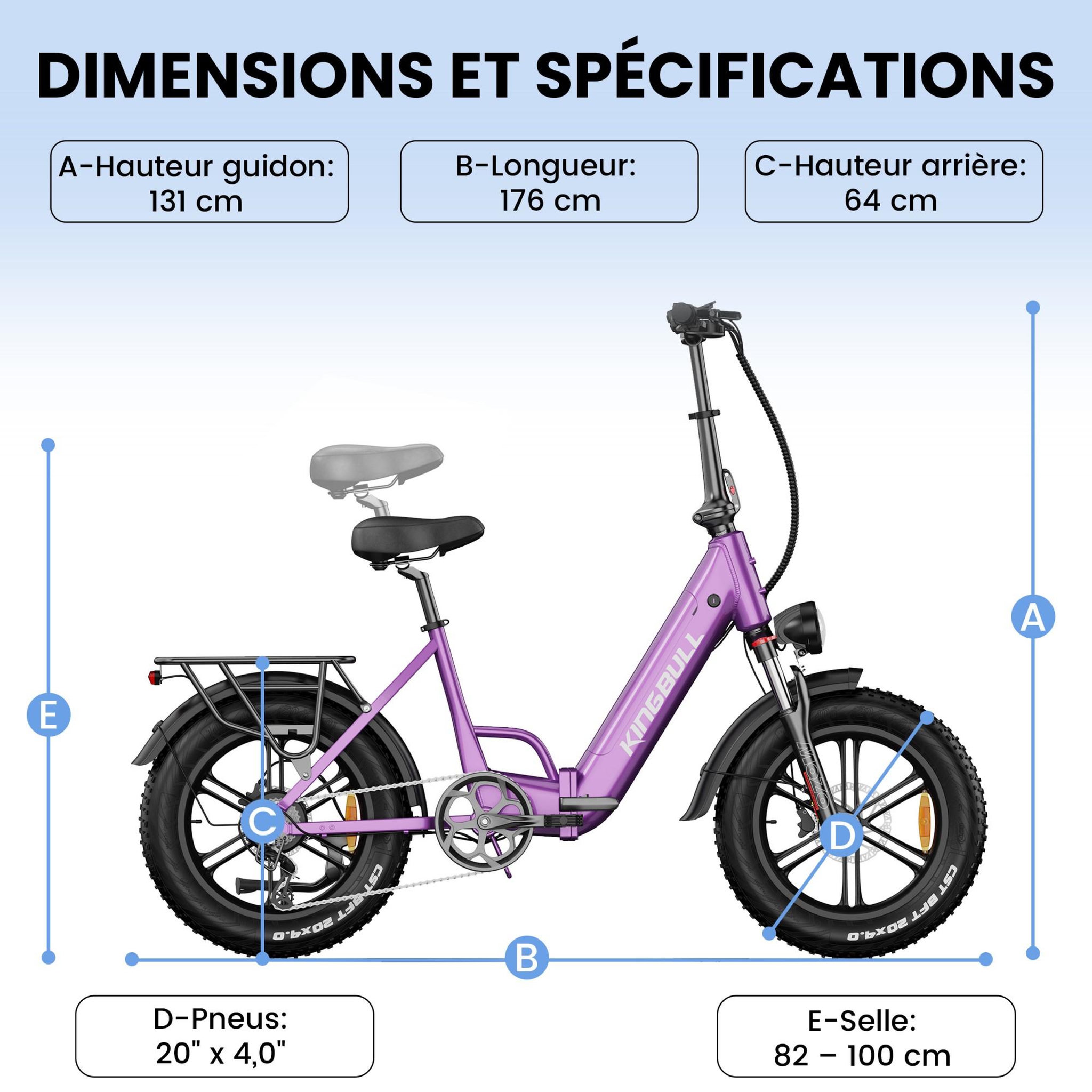 Voir la diapositive 5 : KINGBULL Vélo électrique pliant kingbull literider 2.0