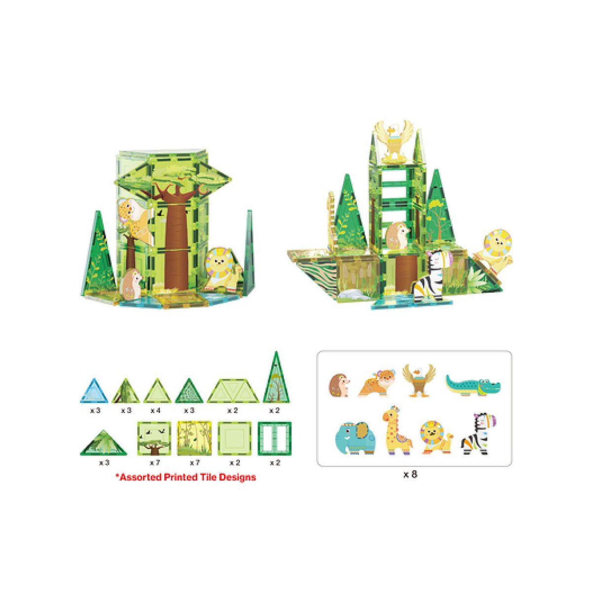 Voir la diapositive 5 : Tactic Set Magnetique Safari 46 pcs - PicassoTiles
