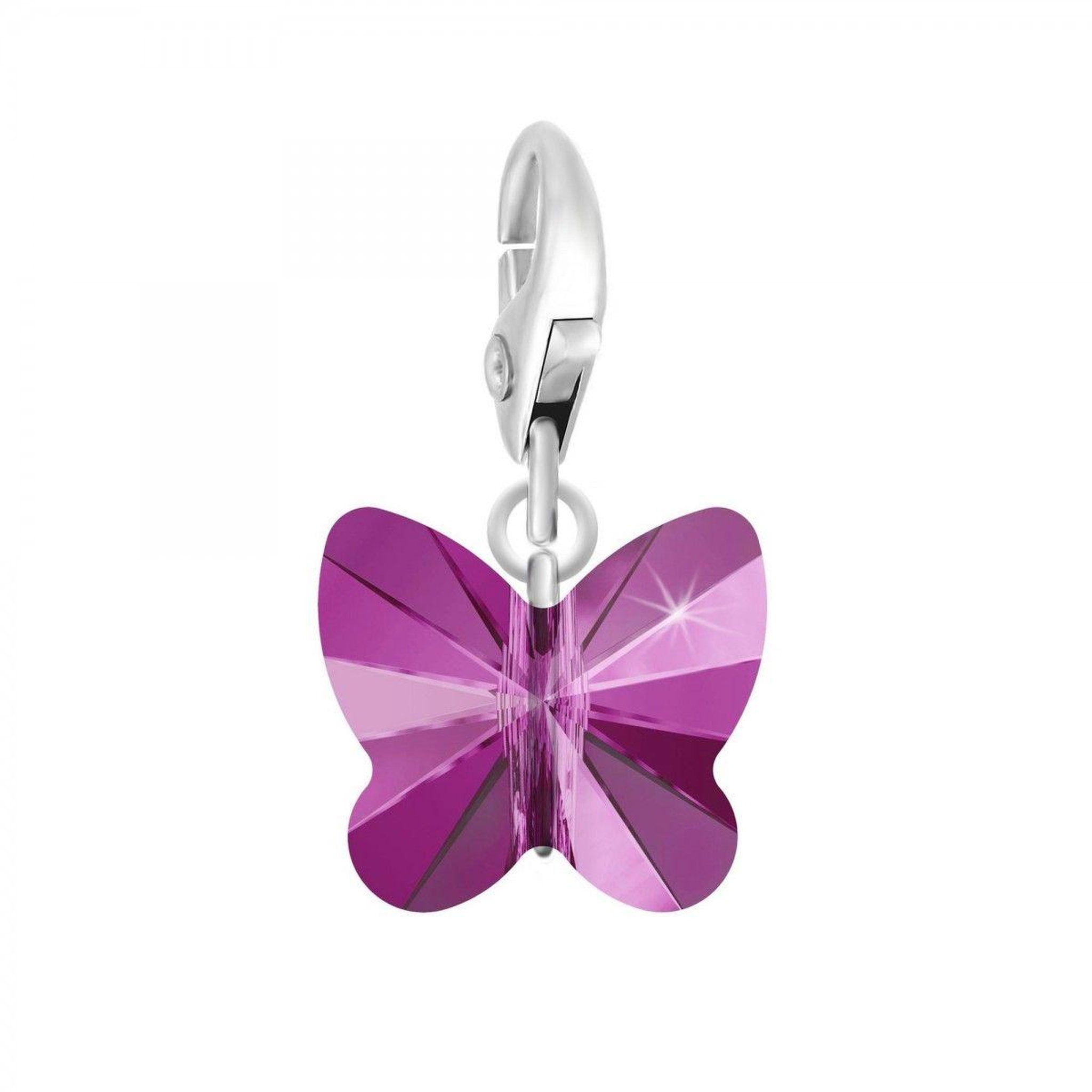 SC CRYSTAL Charm papillon fushia SC Crystal orné de Cristaux scintillants