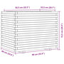 Voir la diapositive 6 : VIDAXL Jardiniere 90x60x72,5 cm bois de pin massif