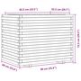 Voir la diapositive 6 : VIDAXL Jardiniere 90x60x72,5 cm bois de pin massif