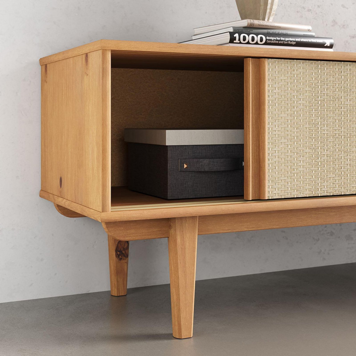 IDIMEX Meuble TV SIMONA L 175 cm en bois massif