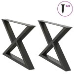 VIDAXL Pieds de table basse 2 pcs anthracite 70x(42-43,3) cm