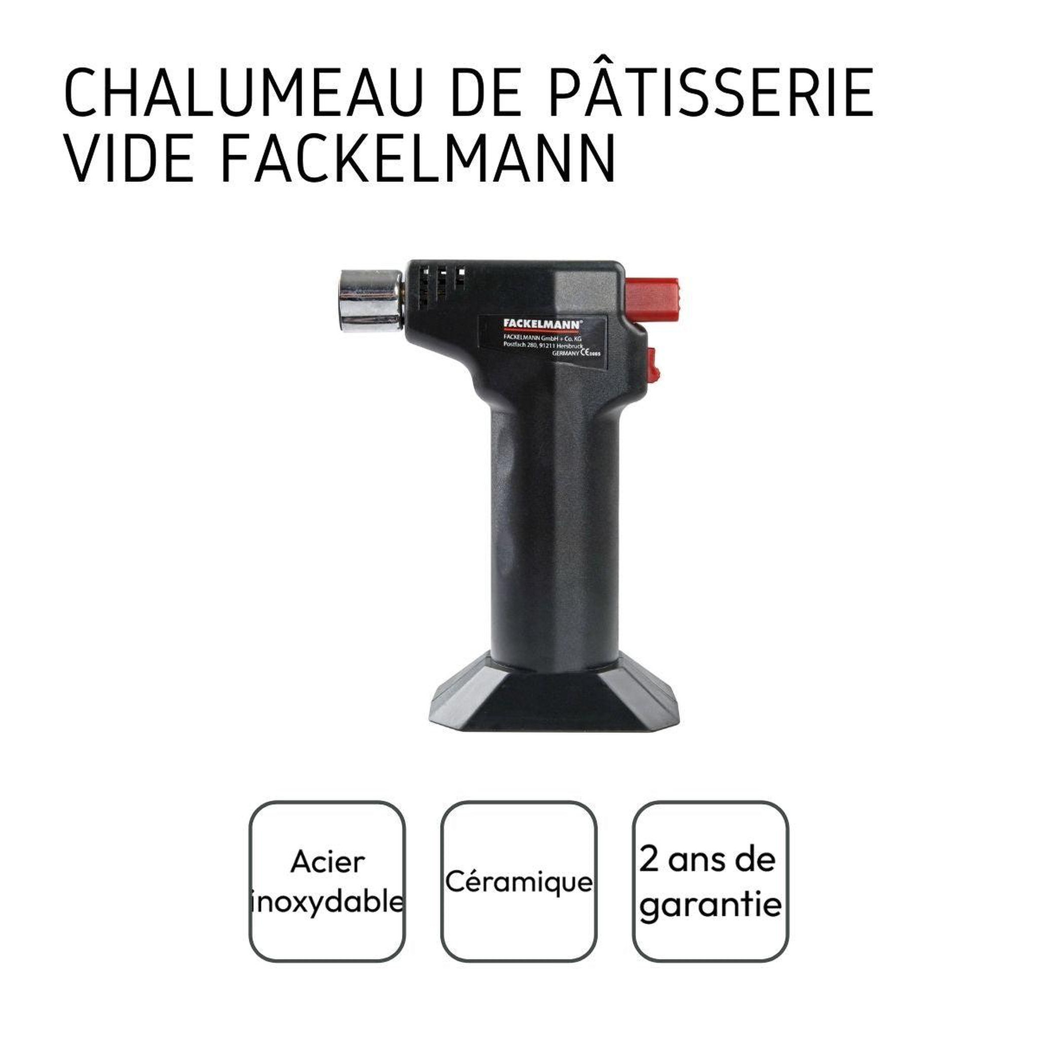 Voir la diapositive 4 : Fackelmann Chalumeau de cuisine Fackelmann