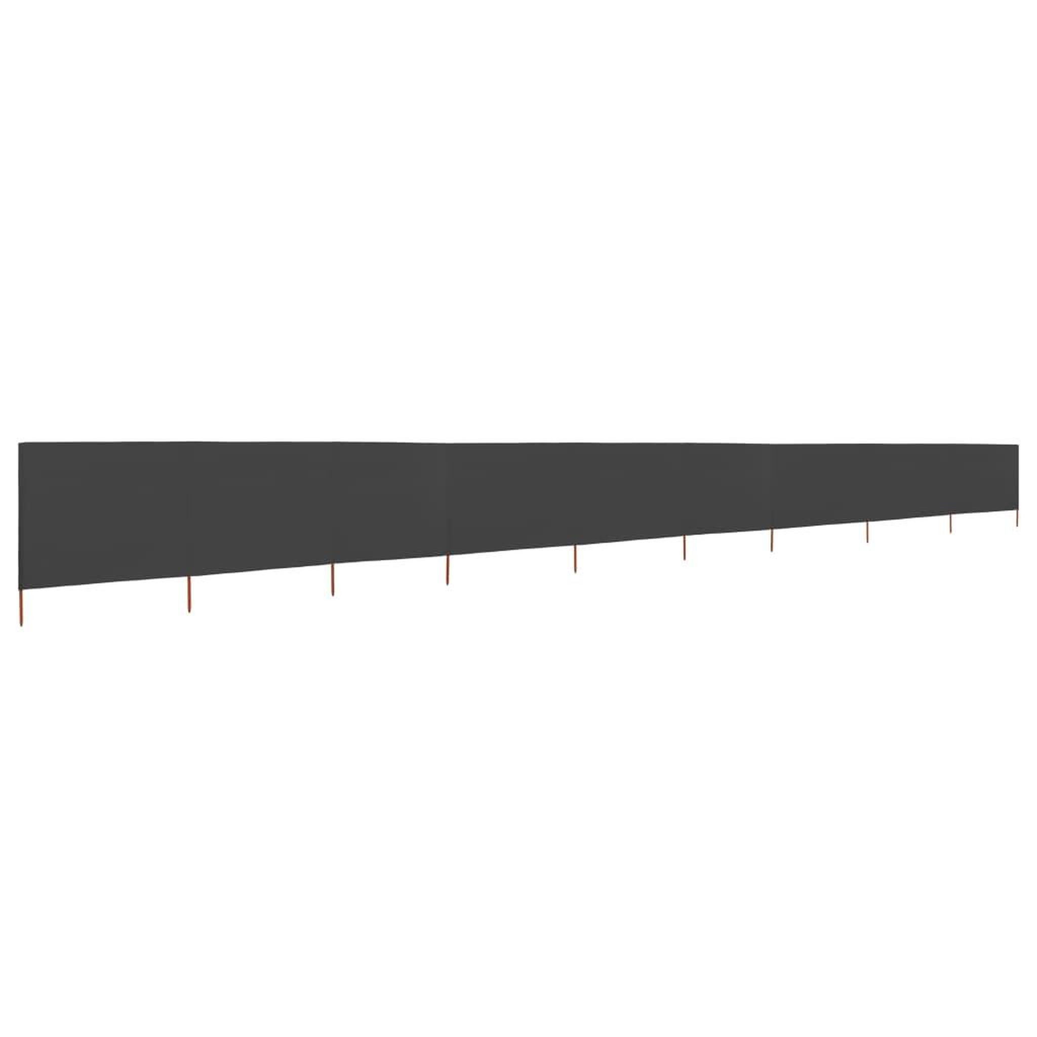 Voir la diapositive 2 : VIDAXL Paravent 9 panneaux Tissu 1200 x 120 cm Anthracite