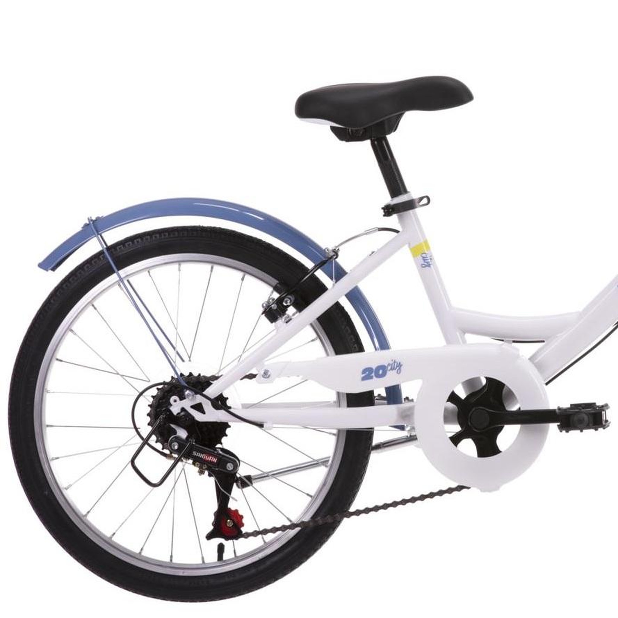 Voir la diapositive 3 : Vélo enfant 20  Fille - 6 Vitesses avec poignée tournante - Freins V-Brake et équipement City
