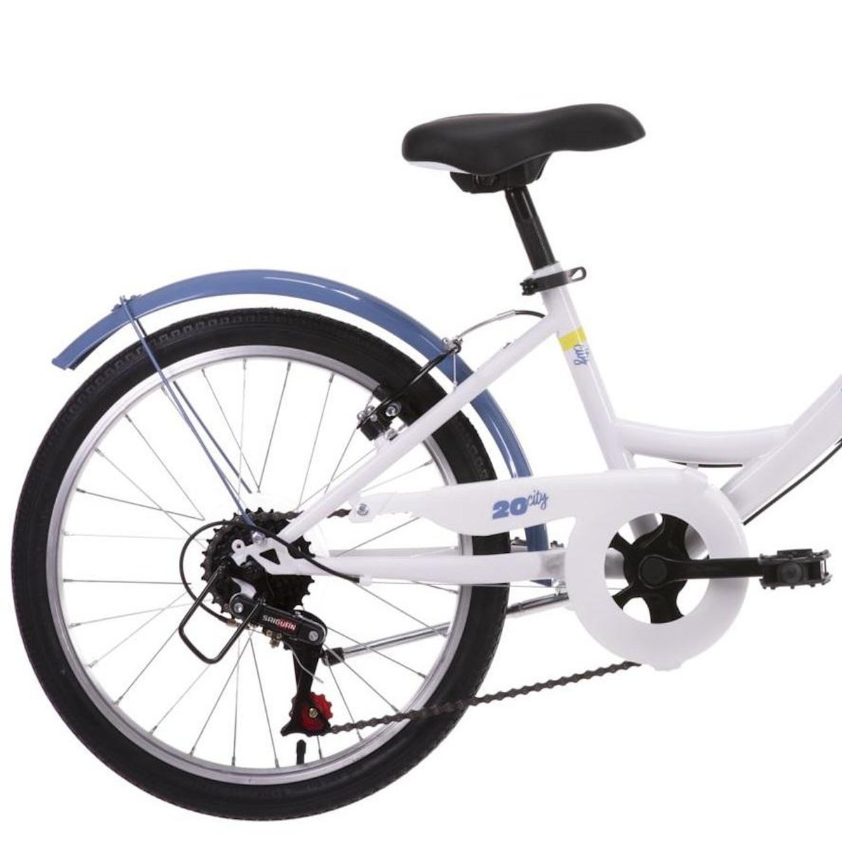 Vélo enfant 20  Fille - 6 Vitesses avec poignée tournante - Freins V-Brake et équipement City