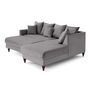 Voir la diapositive 4 : BEST MOBILIER Flamingo - canapé d'angle droit 4 places convertible en velours