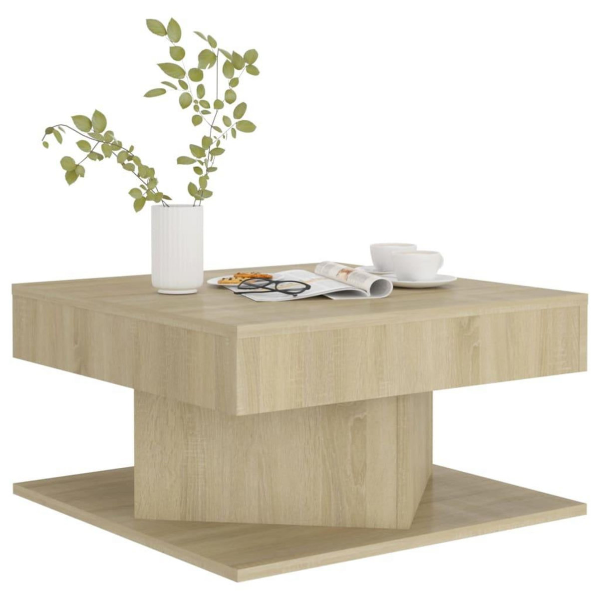 VIDAXL Table basse Chene sonoma 57x57x30 cm Bois d'ingenierie