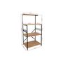 Voir la diapositive 3 : TOILINUX Etagère métal et bois pour cuisine - Marron et noir