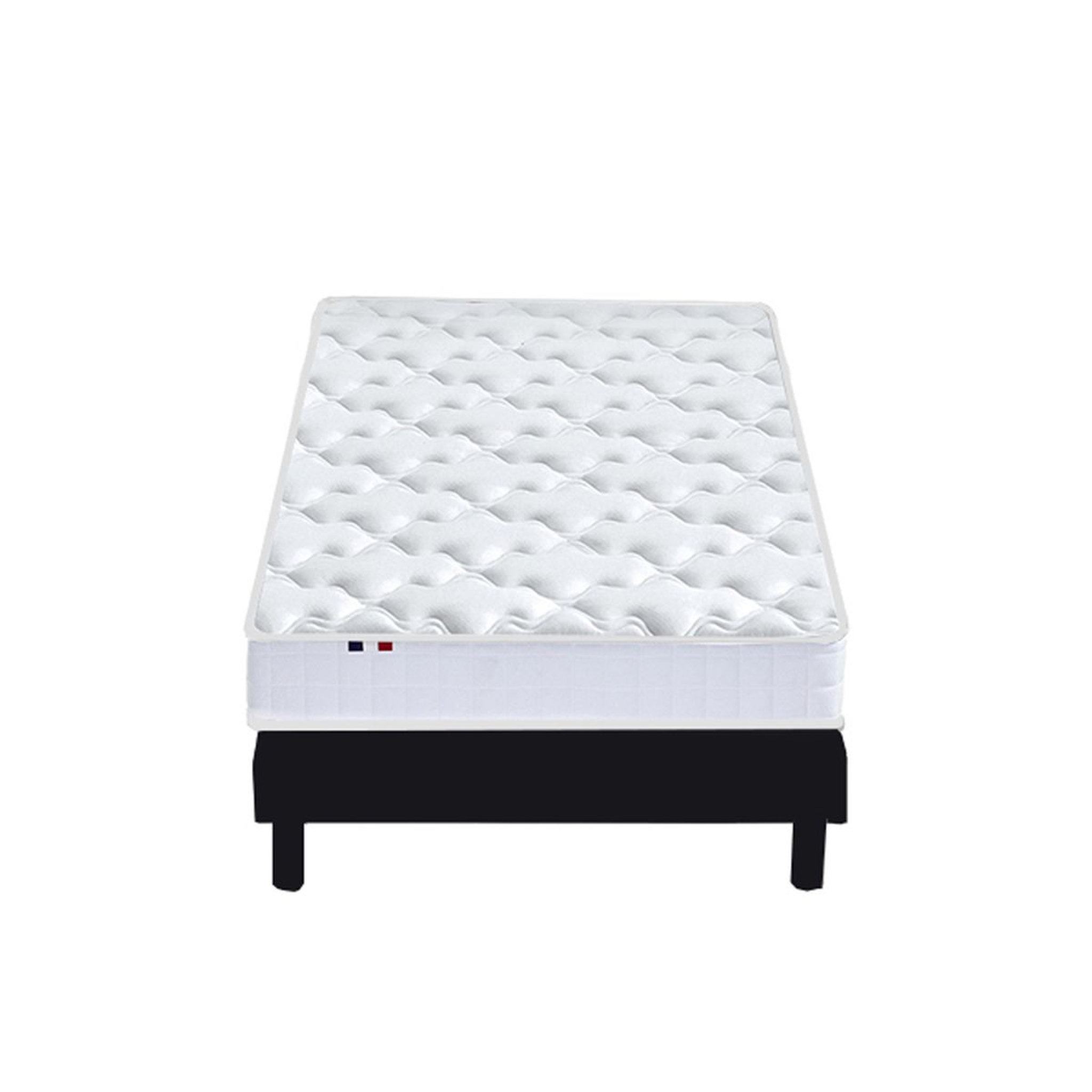 Voir la diapositive 3 : Ensemble Matelas accueil mémoire de forme+ Sommier en Kit 90 x 200 cm AZUR