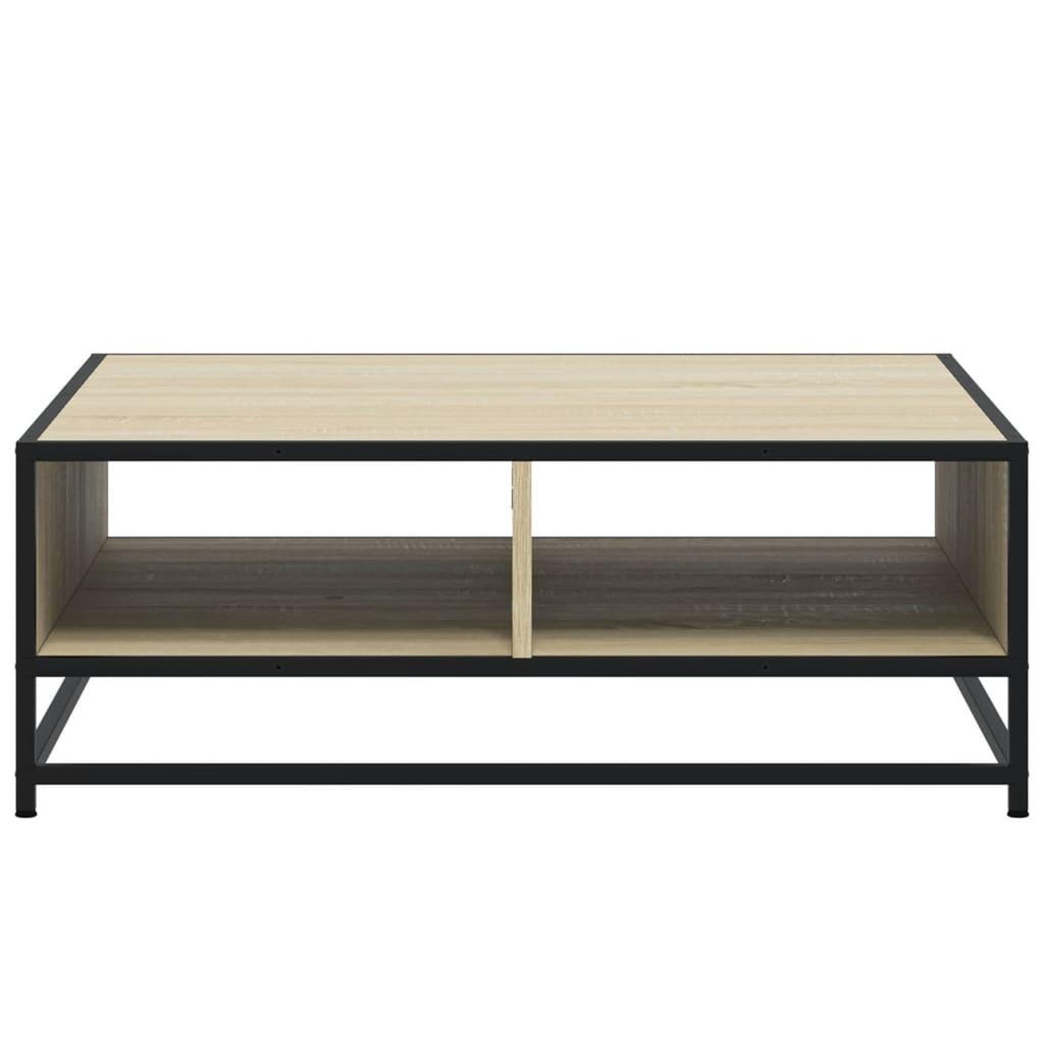 Voir la diapositive 5 : VIDAXL Table basse chene sonoma 80x80x30 cm bois d'ingenierie et metal
