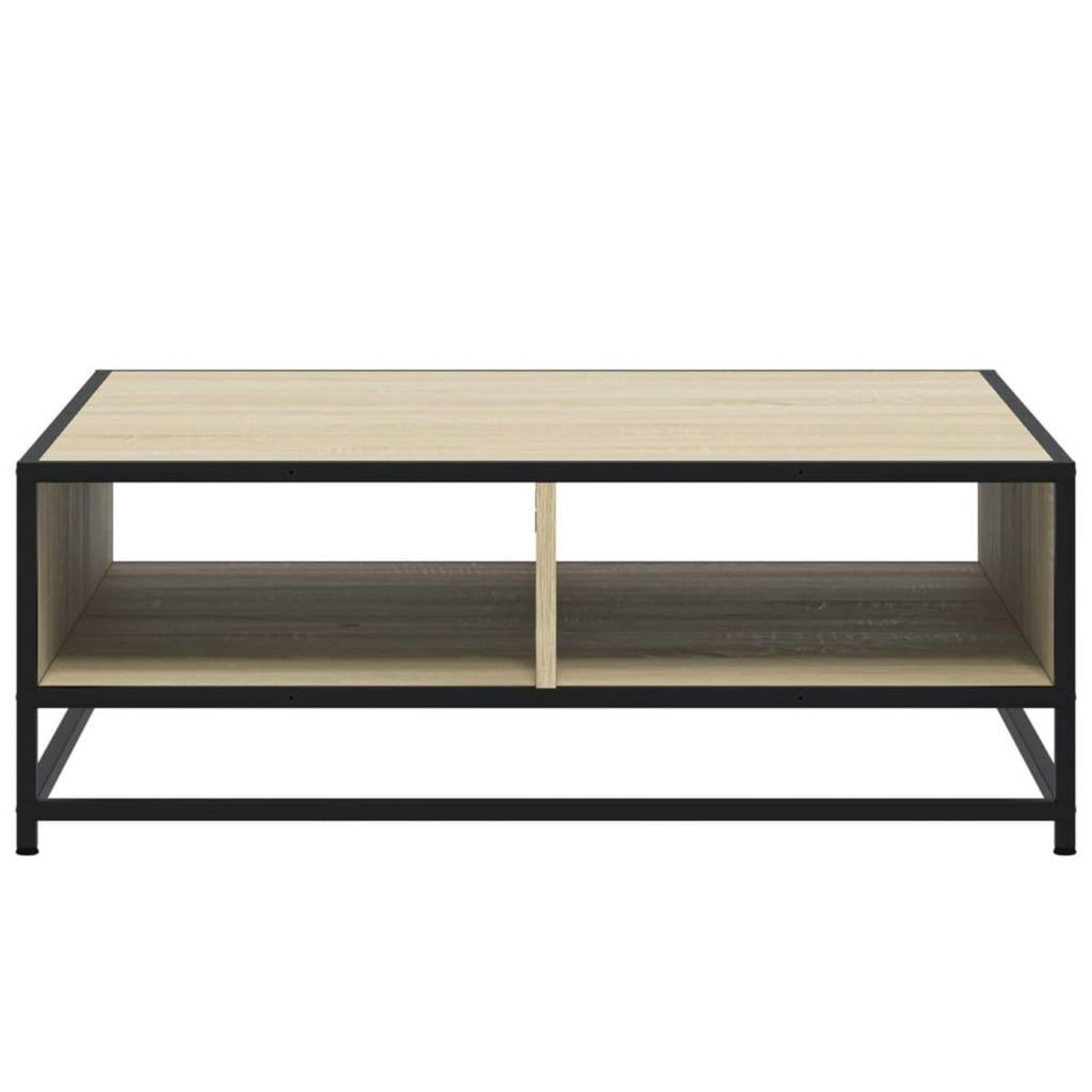 VIDAXL Table basse chene sonoma 80x80x30 cm bois d'ingenierie et metal