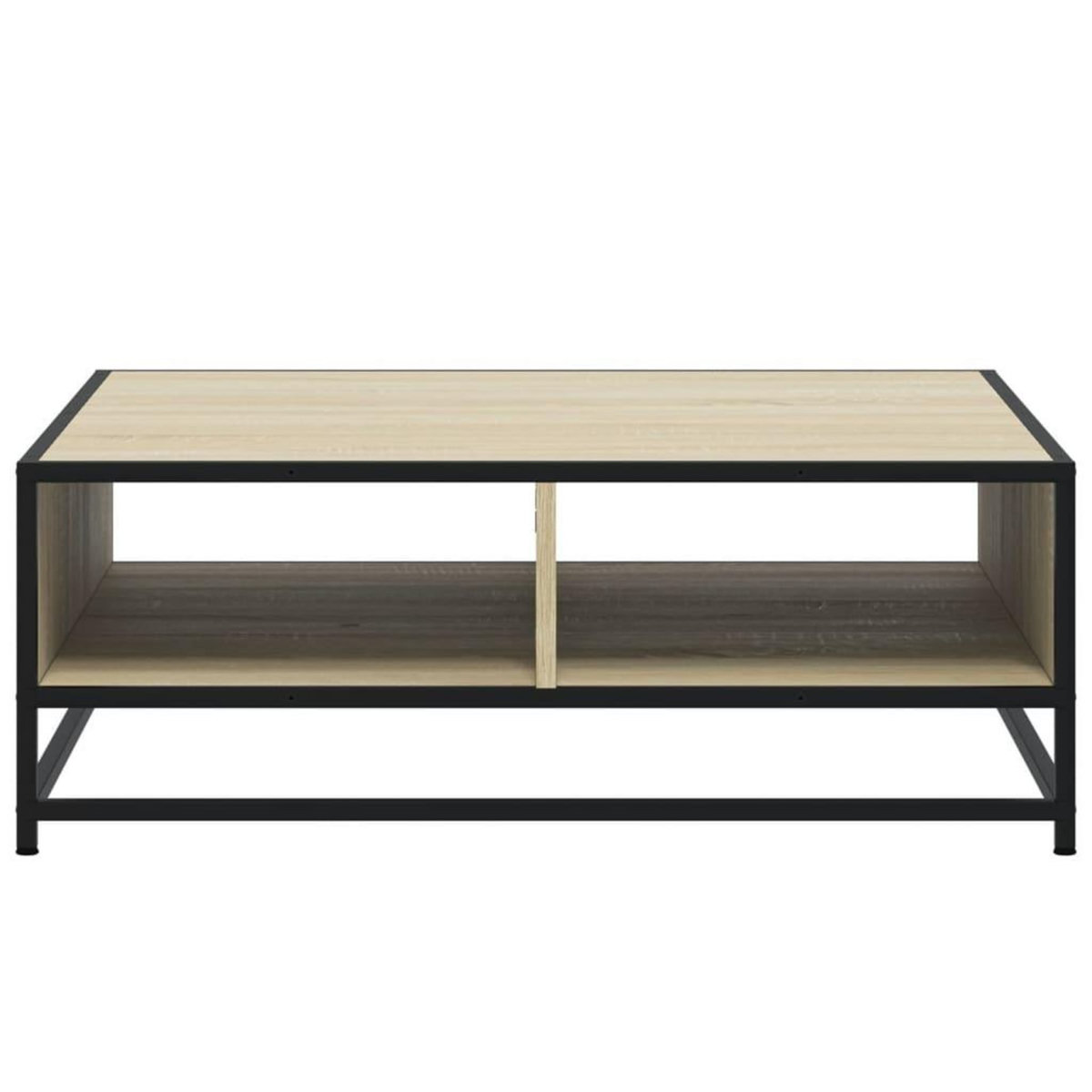 VIDAXL Table basse chene sonoma 80x80x30 cm bois d'ingenierie et metal