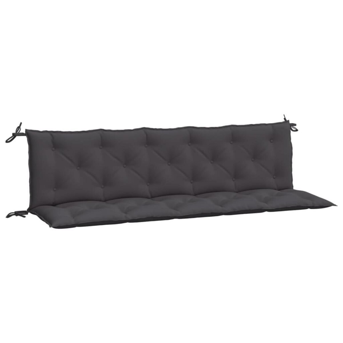 VIDAXL Coussins de banc de jardin lot de 2 anthracite tissu Oxford