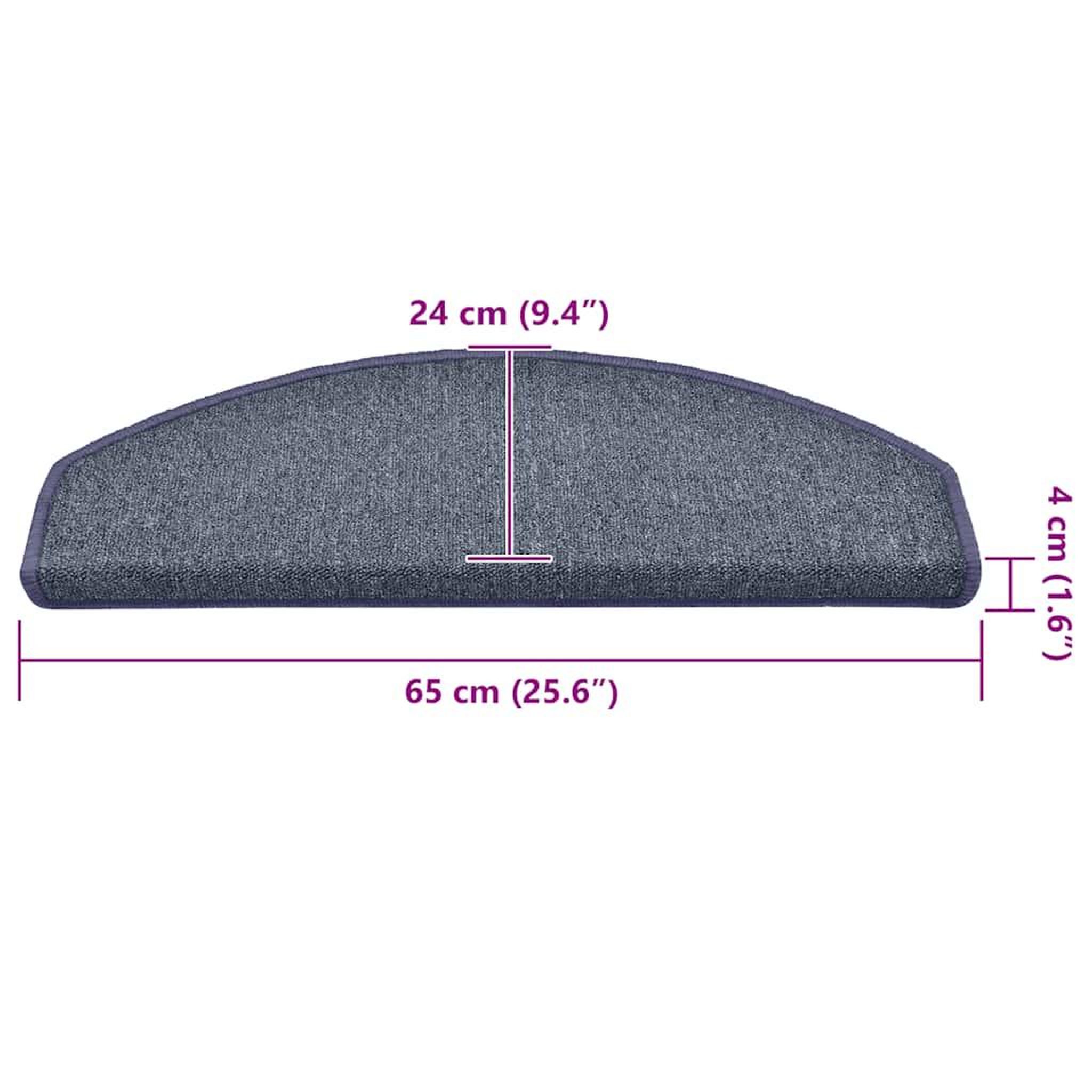 Voir la diapositive 6 : VIDAXL Tapis d'escalier 30 pcs gris fonce et bleu 65x24x4 cm