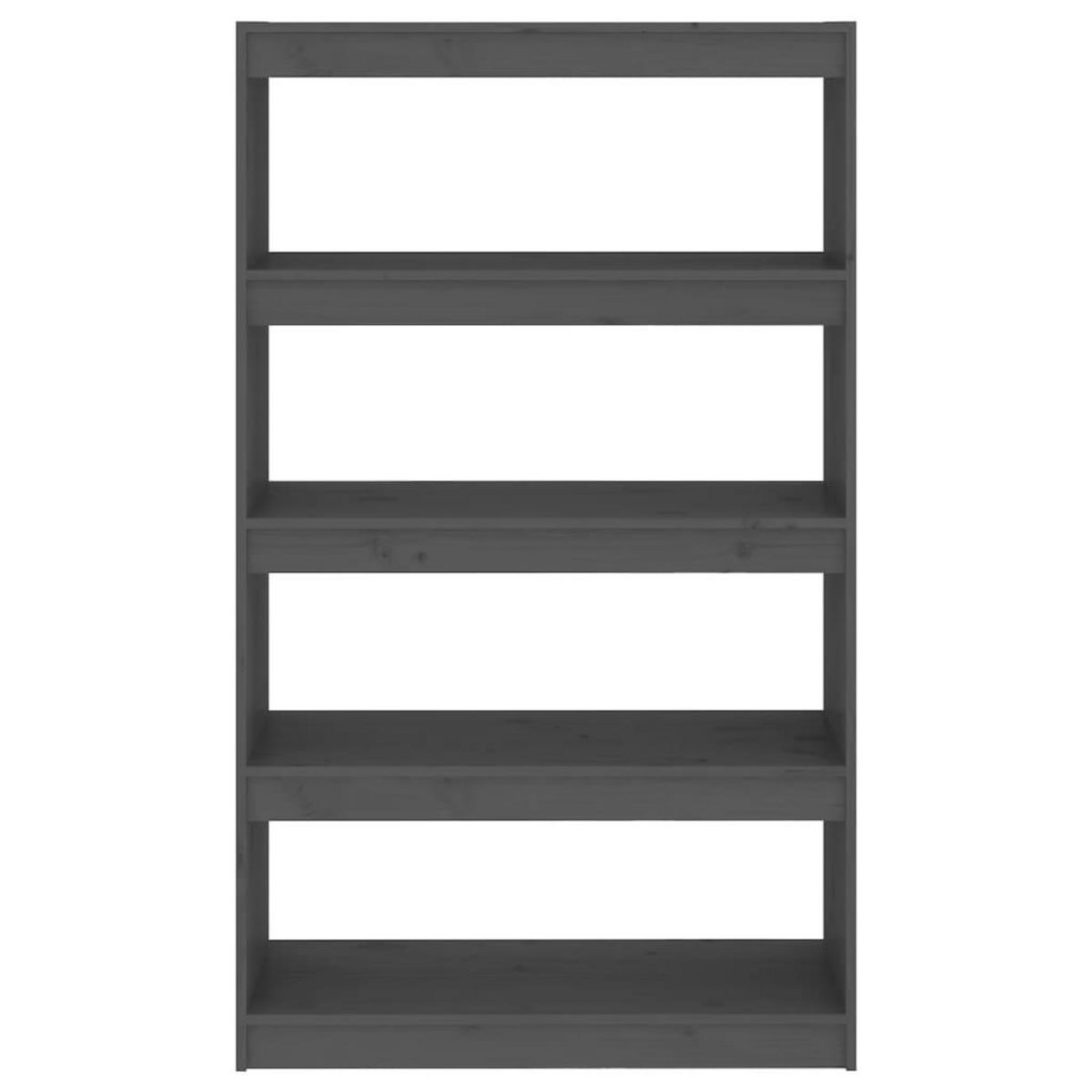 VIDAXL Bibliotheque/Separateur de piece Gris 80x30x135,5 cm Pin massif
