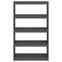 Voir la diapositive 5 : VIDAXL Bibliotheque/Separateur de piece Gris 80x30x135,5 cm Pin massif