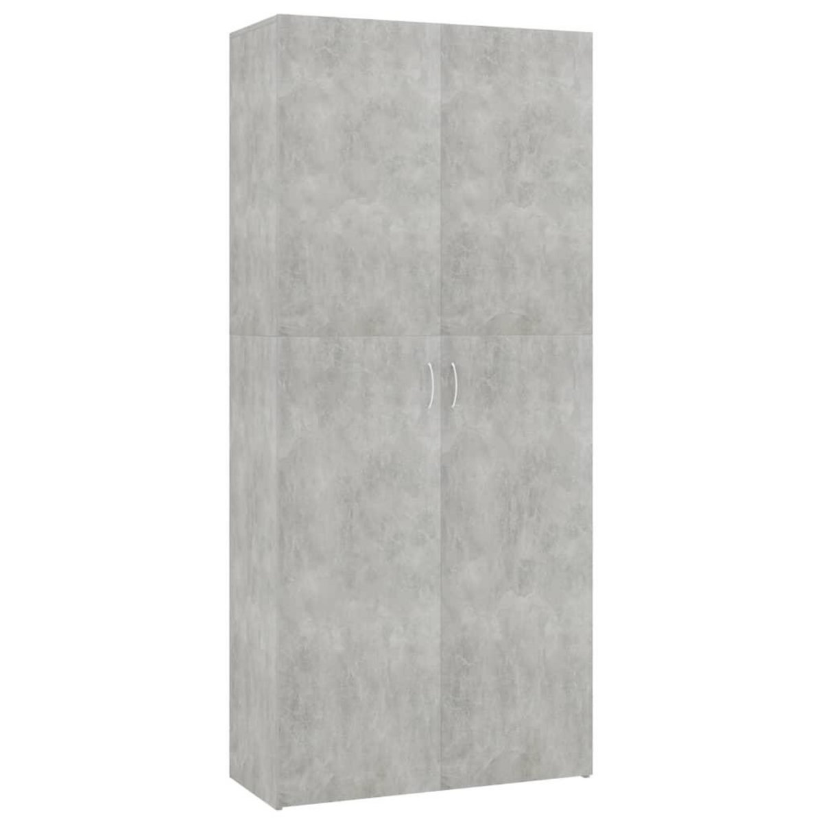 VIDAXL Armoire a chaussures Gris beton 80x35,5x180cm Bois d'ingenierie