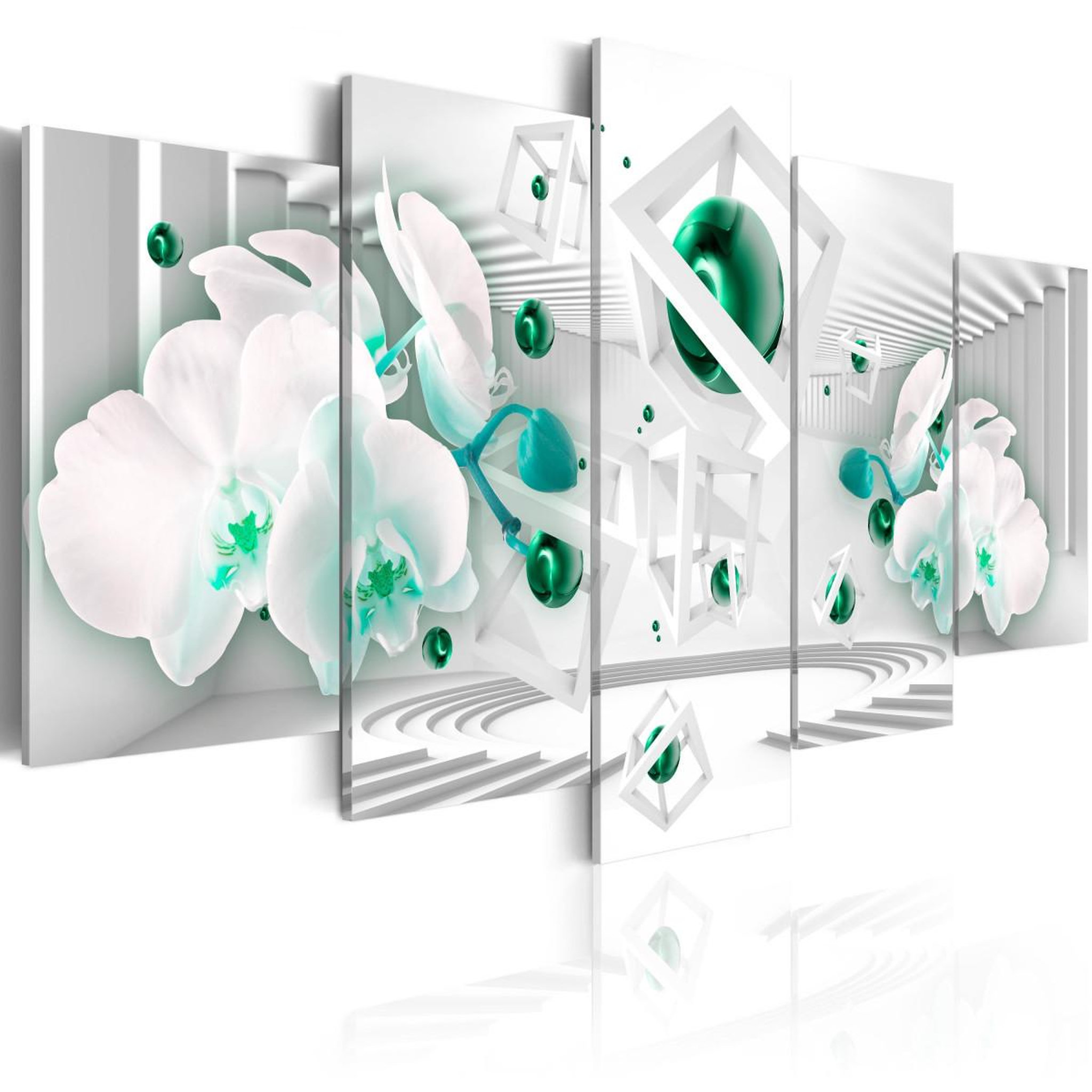 Paris Prix Tableau imprimé  danse turquoise. Coloris disponibles : Multicolore