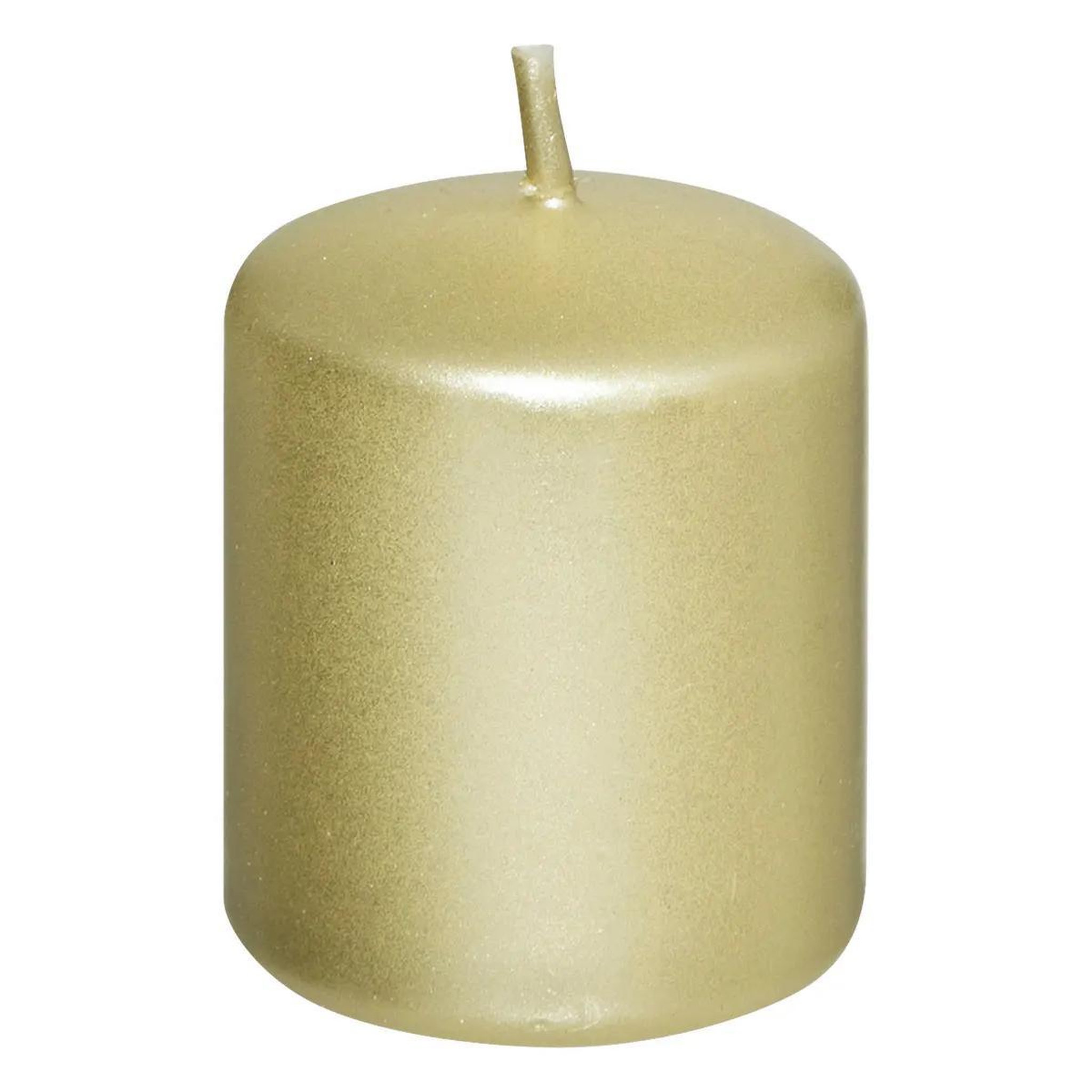Voir la diapositive 2 : ATMOSPHERA Lot de 4 bougies déco  satin  4cm or