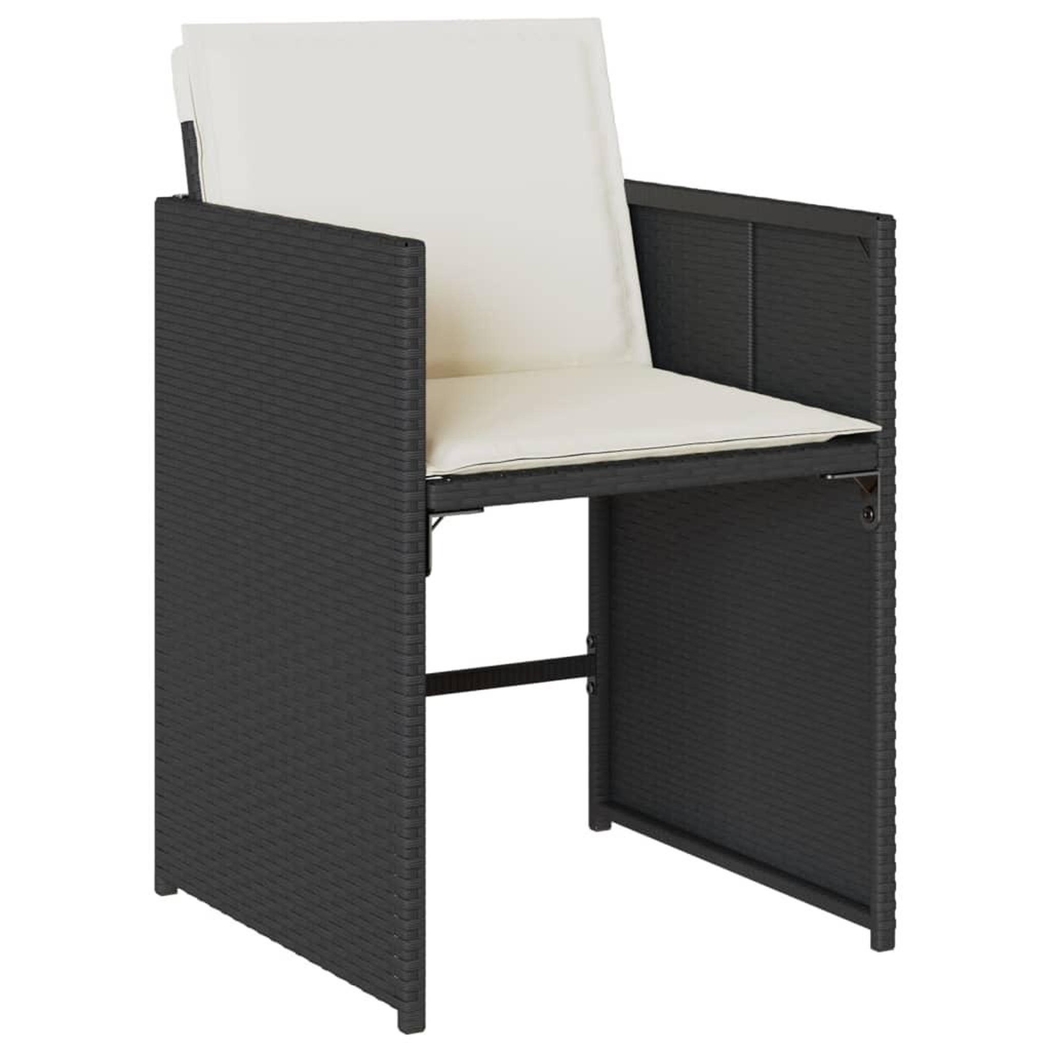 Voir la diapositive 5 : VIDAXL Ensemble a manger de jardin 11 pcs coussins noir resine tressee