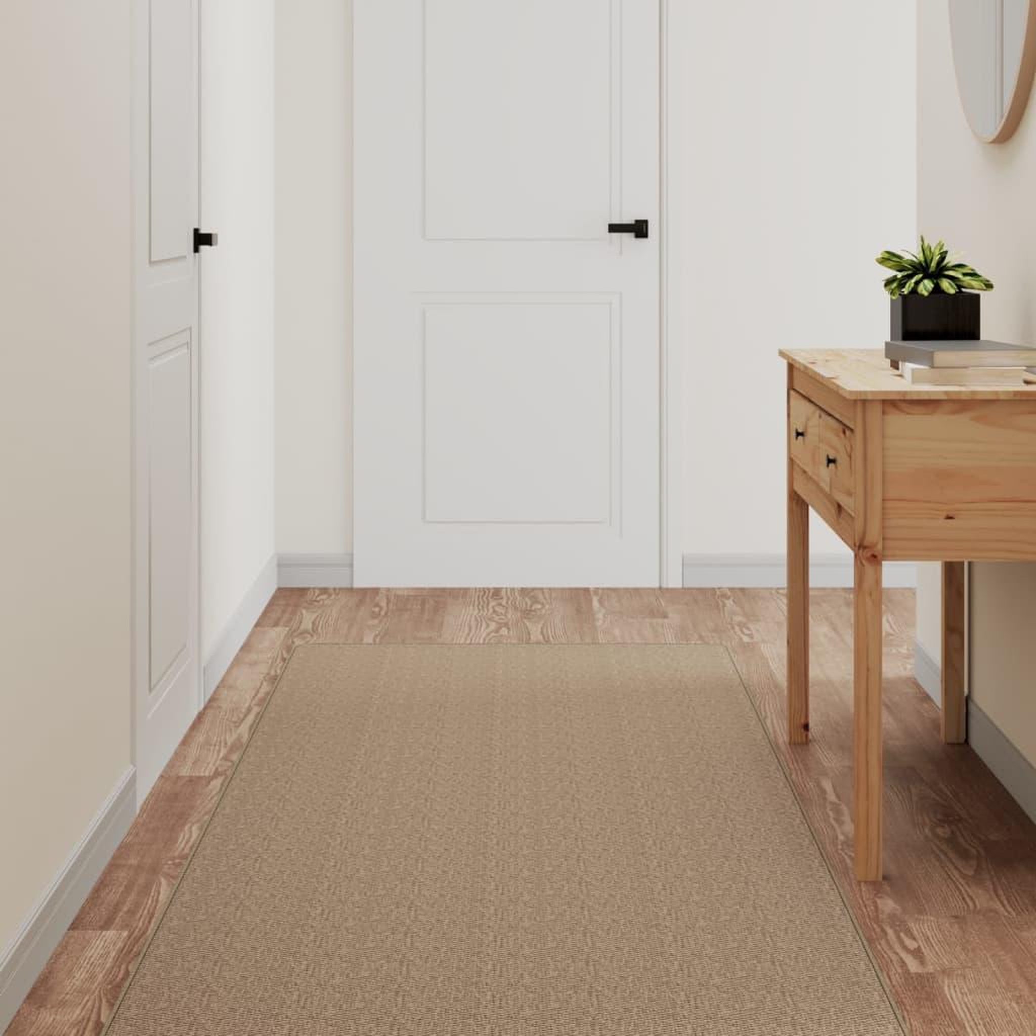 VIDAXL Tapis de couloir aspect sisal sable 80x300 cm