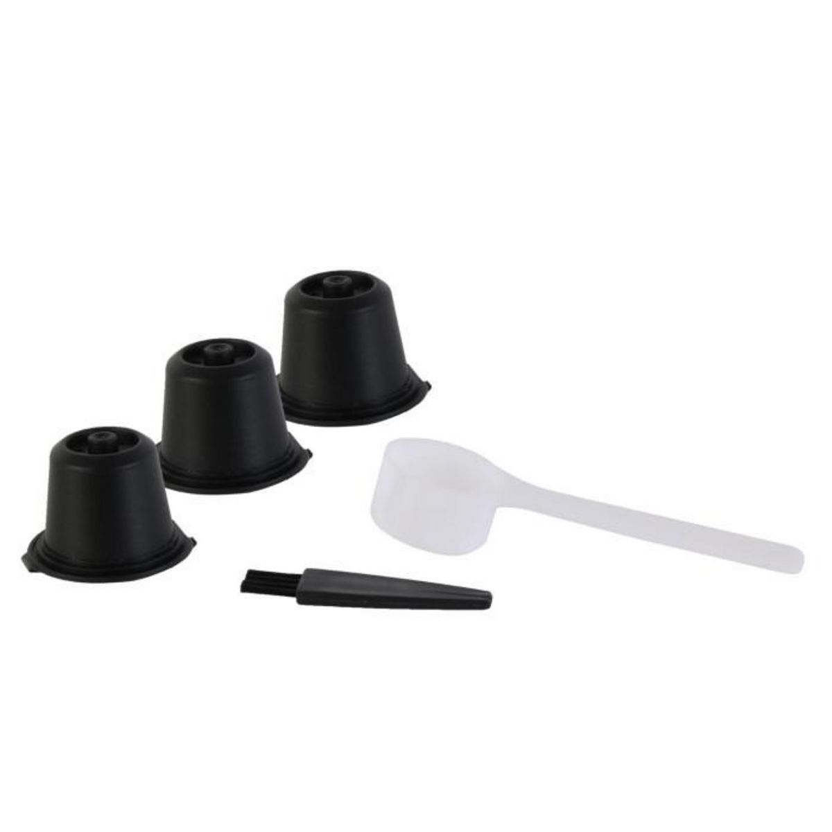 Paris Prix Lot de 3 Capsules à Café Espresso  Ecolo  4cm Noir