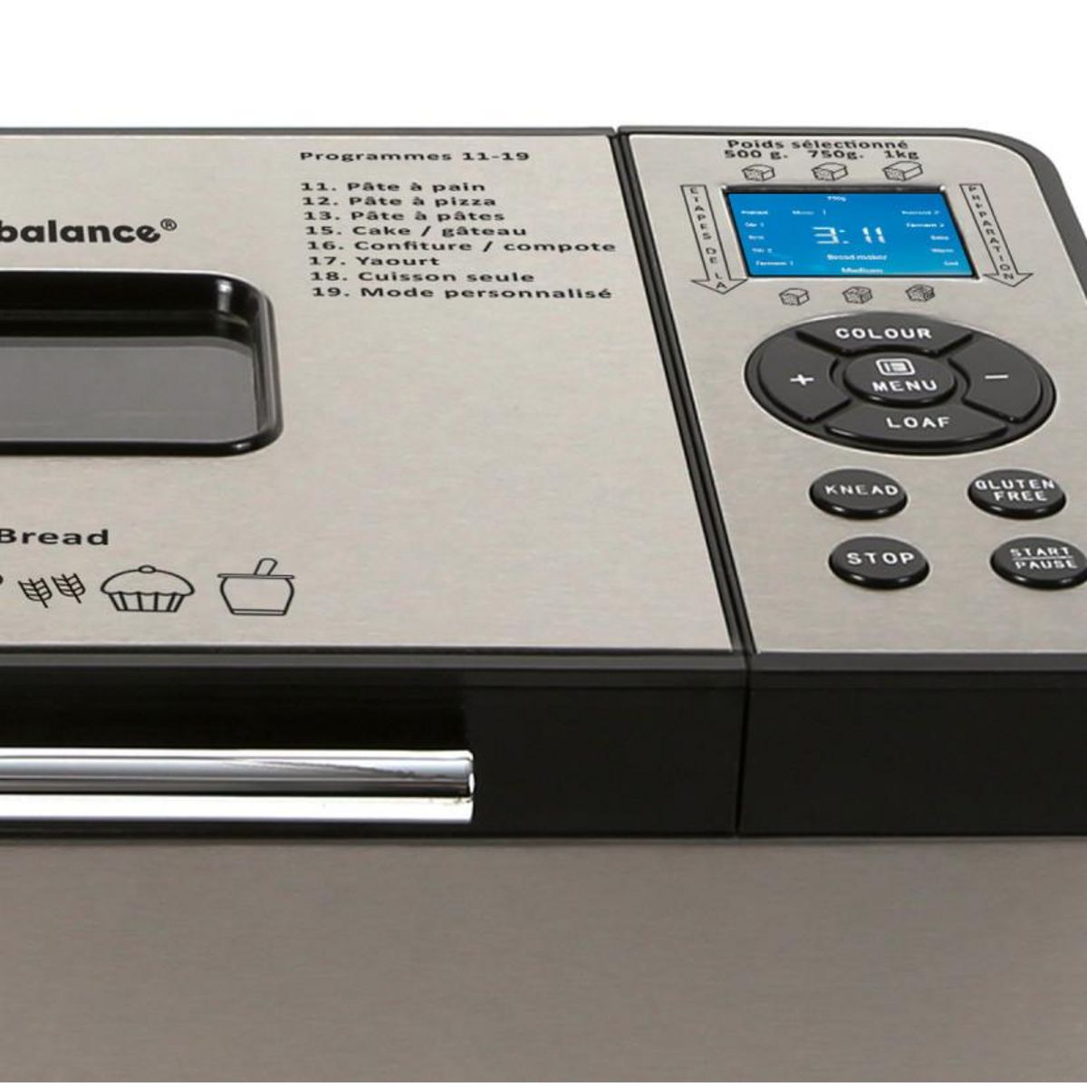 LITTLE BALANCE Machine à pain 1kg 650w inox - 8398