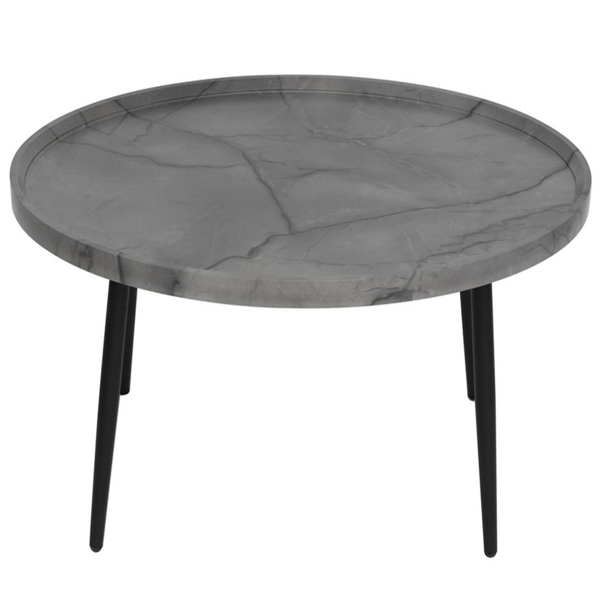 Voir la diapositive 2 : LISA DESIGN Helsinki - table basse - effet marbre - 80 cm