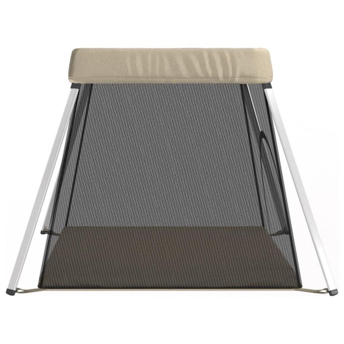 VIDAXL Parc pour bebe avec matelas Taupe Tissu de lin