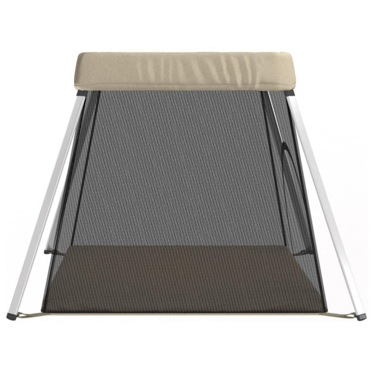 VIDAXL Parc pour bebe avec matelas Taupe Tissu de lin