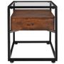 Voir la diapositive 2 : tectake Table de chevet Style industriel 43 x 45 x 545 cm