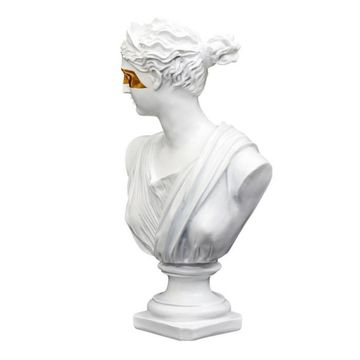 Paris Prix Statuette Déco  Buste avec Masque  31cm Blanc