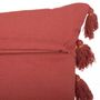 Voir la diapositive 2 : Paris Prix Coussin Déco à Pompons  Gypsy  50x50cm Terracotta