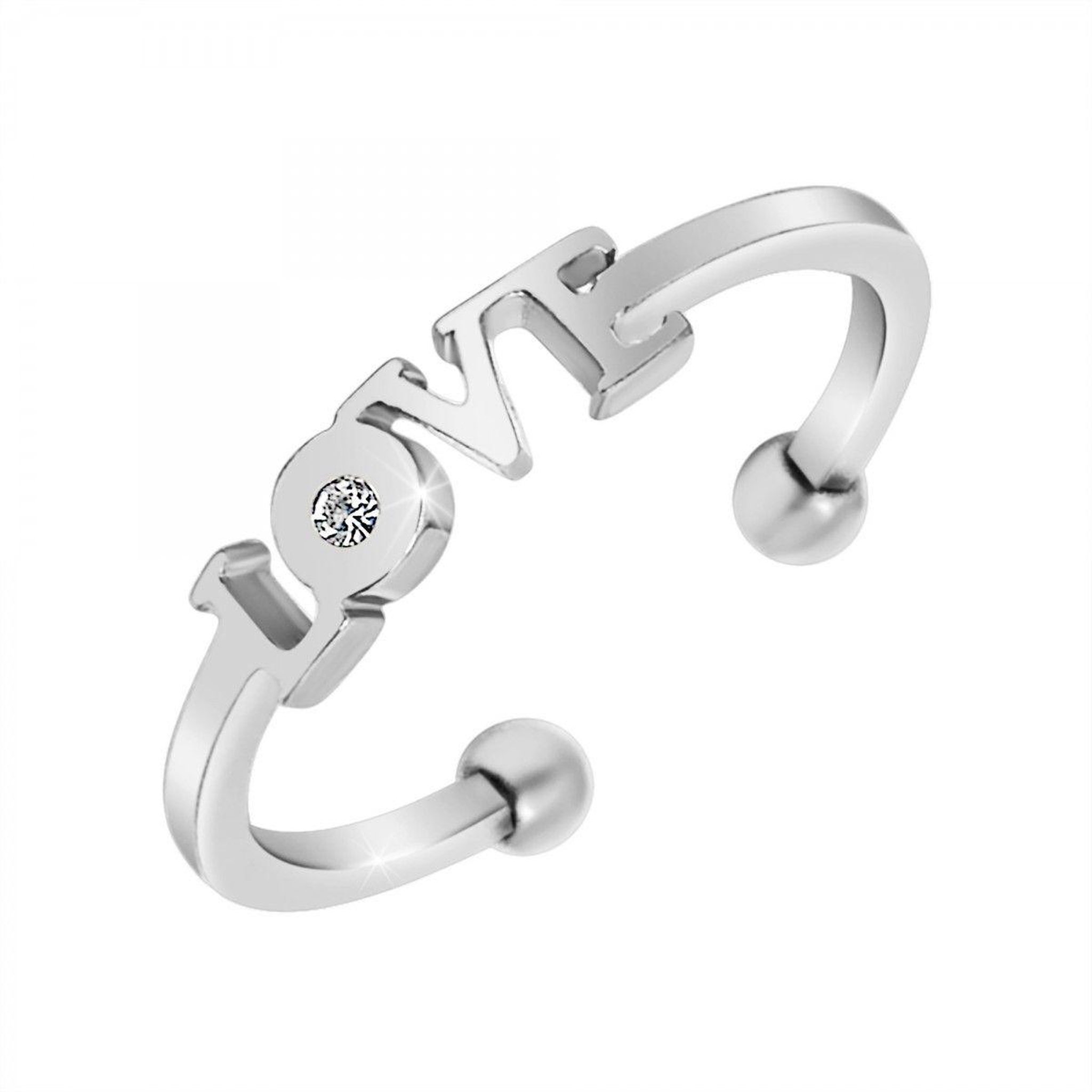 Voir la diapositive 1 : SC BOHEME Bague Love ajustable SC Bohème orné d'un véritable diamant