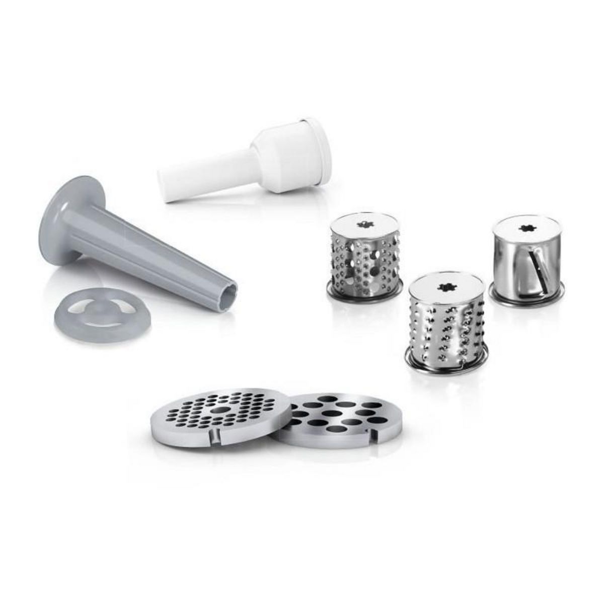 BOSCH Hachoir a viande - BOSCH - MFW2514W SmartPower - Blanc - moteur bloqué 1500 W - 1,7 kg/mn - 2 grilles de hachoir - râpeur/émi