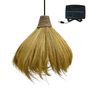 Voir la diapositive 1 : Lumisky Suspension solaire MASAI Bois Jonc de mer D60 cm