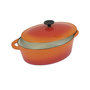 Voir la diapositive 1 : Crealys Cocotte Crealys 3367305016028 Ovale en fonte d'acier émaillée orange