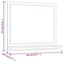 Voir la diapositive 6 : VIDAXL Miroir de bain Chene fume 40x10,5x37 cm Bois d'ingenierie
