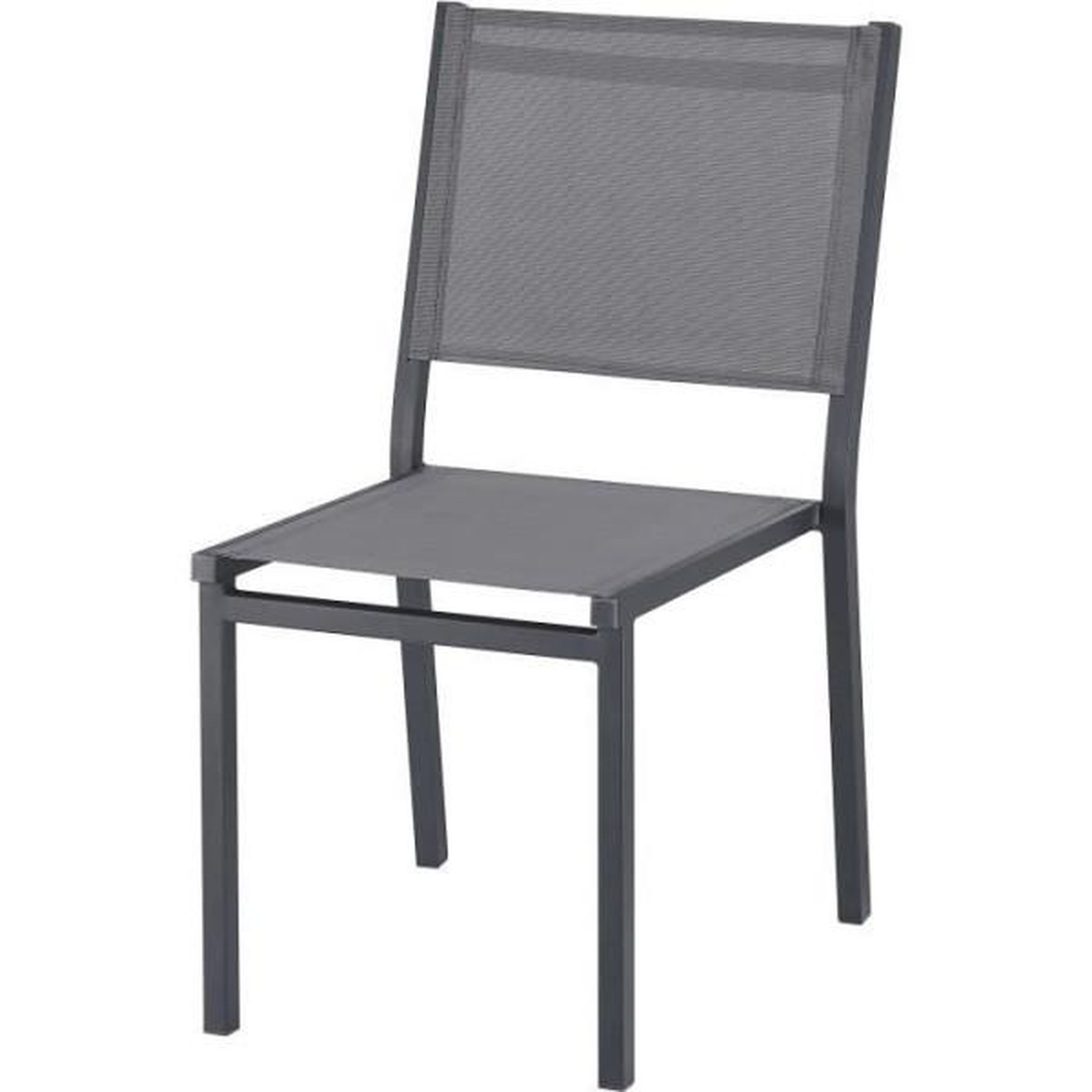 Voir la diapositive 6 : MARKET24 Ensemble table de jardin 6 personnes : Table + 6 chaises - Structure en aluminium - L180 x P 90 x H 72 cm - Gris anthracite